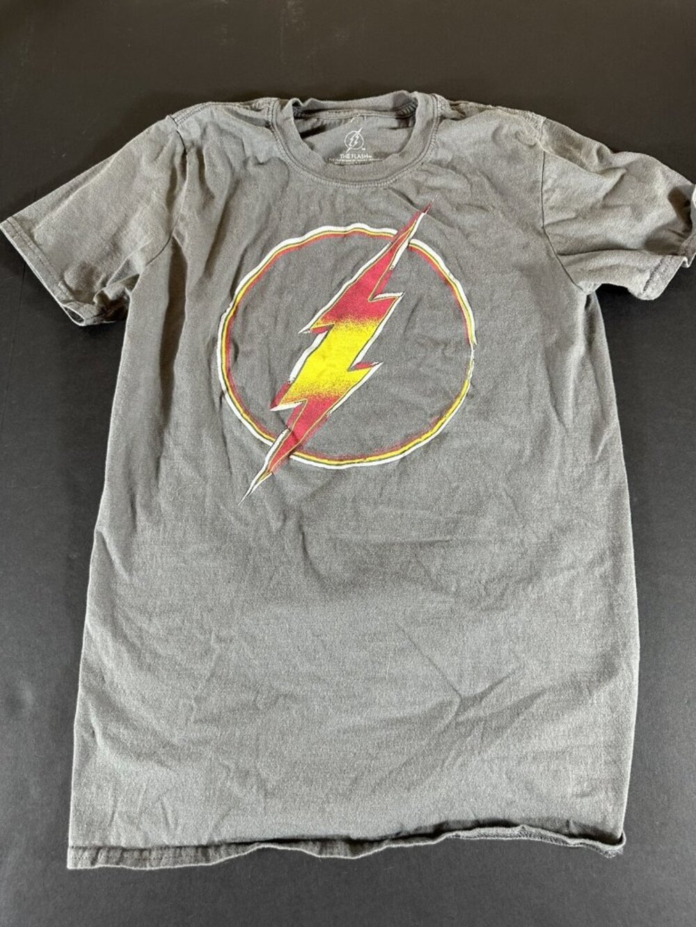 The Flash Gray Short Sleeve Cotton T-Shirt Men's S